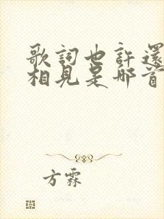 歌词也许还能再相见是哪首歌