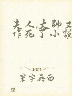 夫人,大帅又在作死了小说免费阅读