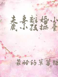 夫妻离婚小孩2岁小孩抚养权归谁