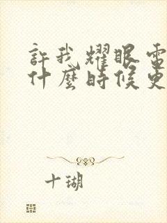 许我耀眼电视剧什么时候更新