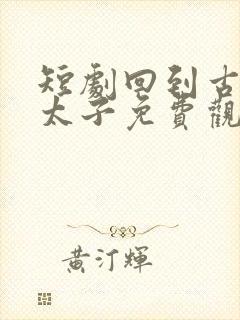 短剧回到古代当太子免费观看全集