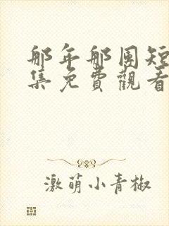 那年那团短剧全集免费观看