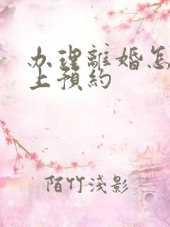 办理离婚怎么网上预约