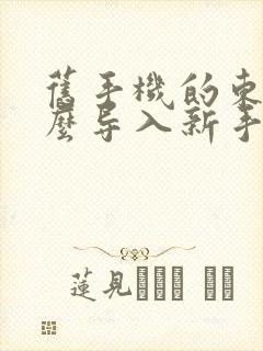 旧手机的东西怎么导入新手机oppo