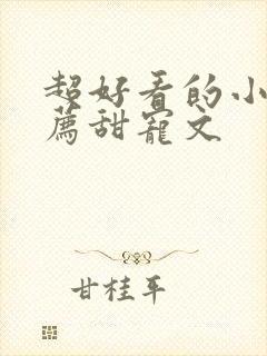 超好看的小说推荐甜宠文