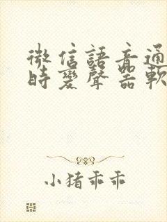 微信语音通话实时变声器软件