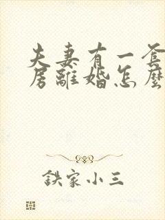 夫妻有一套贷款房离婚怎么分