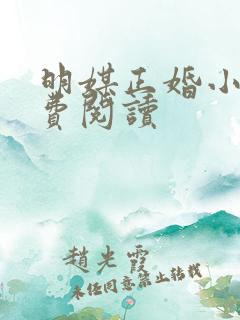 明媒正婚小说免费阅读