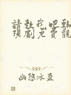 请教我吧韩剧电视剧免费观看