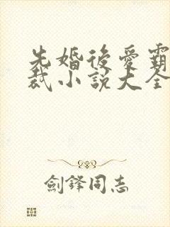 先婚后爱霸道总裁小说大全