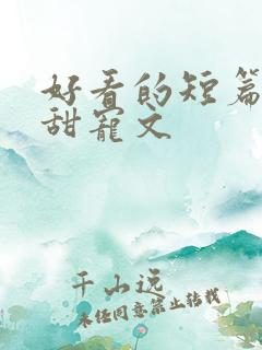 好看的短篇言情甜宠文