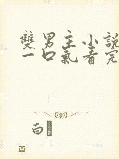 双男主小说推文一口气看完.