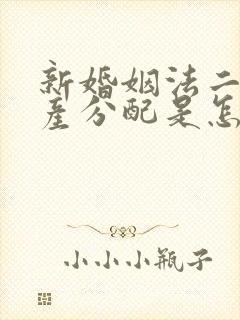 新婚姻法二婚遗产分配是怎样的