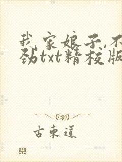 我家娘子,不对劲txt精校版