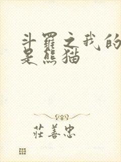 斗罗之我的武魂是熊猫