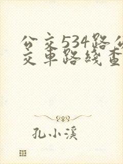 公交534路公交车路线查询