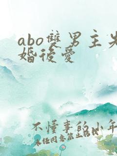 abo双男主先婚后爱