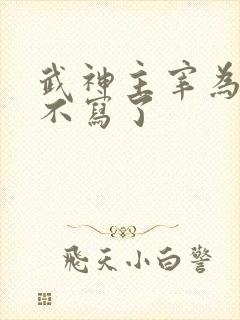 武神主宰为什么不写了