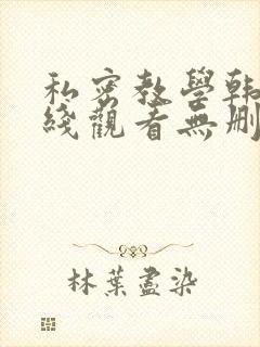 私密教学韩漫在线观看无删减