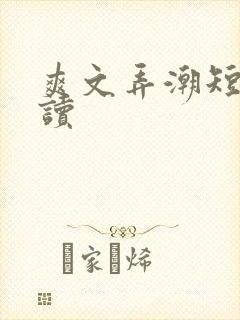 爽文弄潮短篇阅读