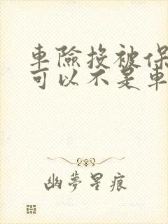 车险投被保险人可以不是车主不?