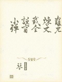 小说武炼巅峰无弹窗全文免费阅读