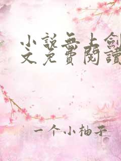 小说无上剑神全文免费阅读