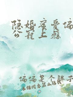 隐婚蜜爱偏执老公宠上瘾