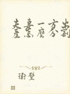 夫妻一方出轨财产怎么分割