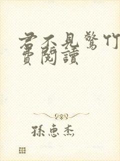 君不见惊竹娇免费阅读