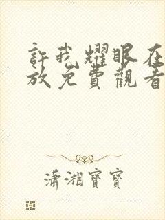 许我耀眼在线播放免费观看全集高清