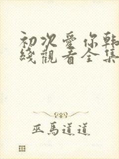 初次爱你韩剧在线观看全集