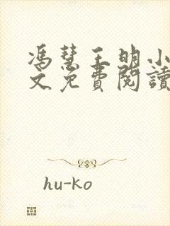 冯慧王明小说全文免费阅读