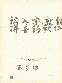 输入字,就能出拼音的软件