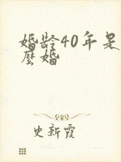 婚龄40年是什么婚