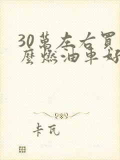 30万左右买什么燃油车好