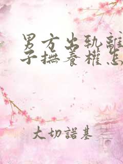 男方出轨离婚孩子抚养权怎么判