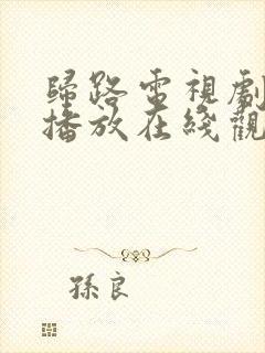 归路电视剧免费播放在线观看