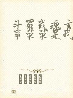 斗罗武魂玄黄塔宁荣荣是我妹小说免费阅读