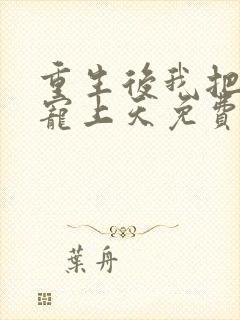 重生后我把大佬宠上天免费全文在线阅读