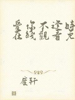 爱你不逢时短剧在线观看免费全集