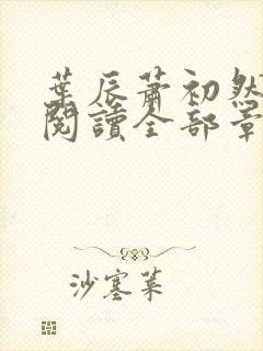 叶辰萧初然免费阅读全部章节