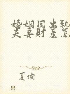 婚姻因出轨离婚夫妻财产怎么分配