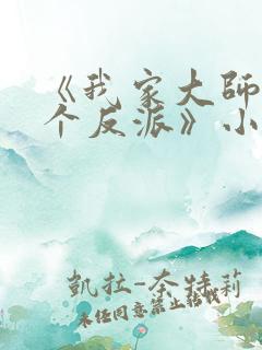 《我家大师兄是个反派》小说