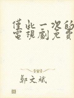 仅此一次的爱情电视剧免费观看全集