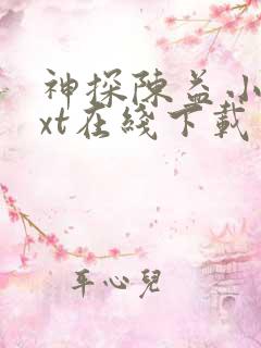 神探陈益小说txt在线下载