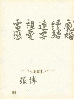 电视连续剧不要恋爱要结婚全集免费观看