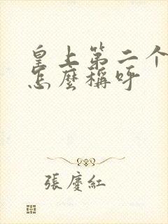 皇上第二个老婆怎么称呼