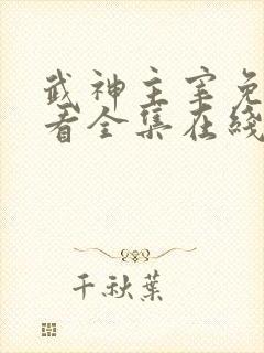 武神主宰免费观看全集在线