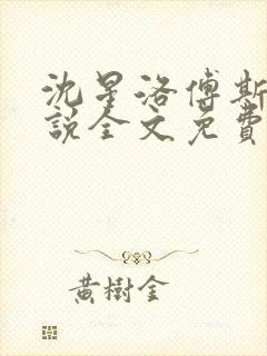 沈星洛傅斯辰小说全文免费阅读